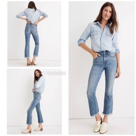 Madewell Cali Demi-Boot Jeans in Comfort Stretch J8758  Eco Edition size 23 - Picture 2 of 12